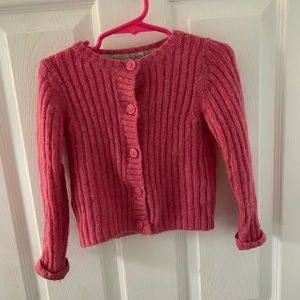 Mini Boden pink mohair cardigan size 2-3T.